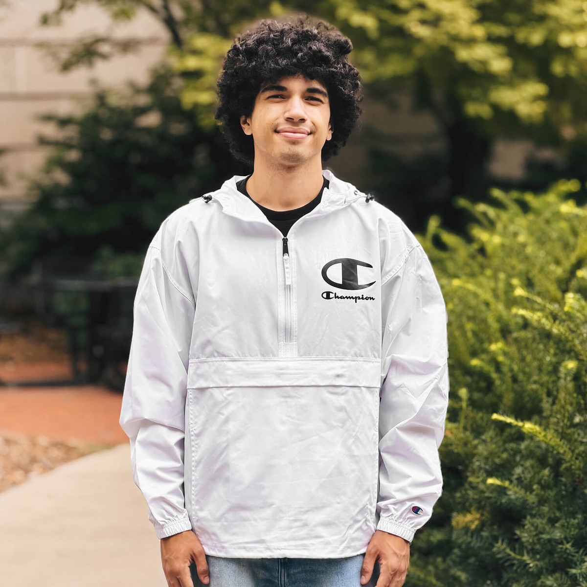 Champion White Packable Jacket